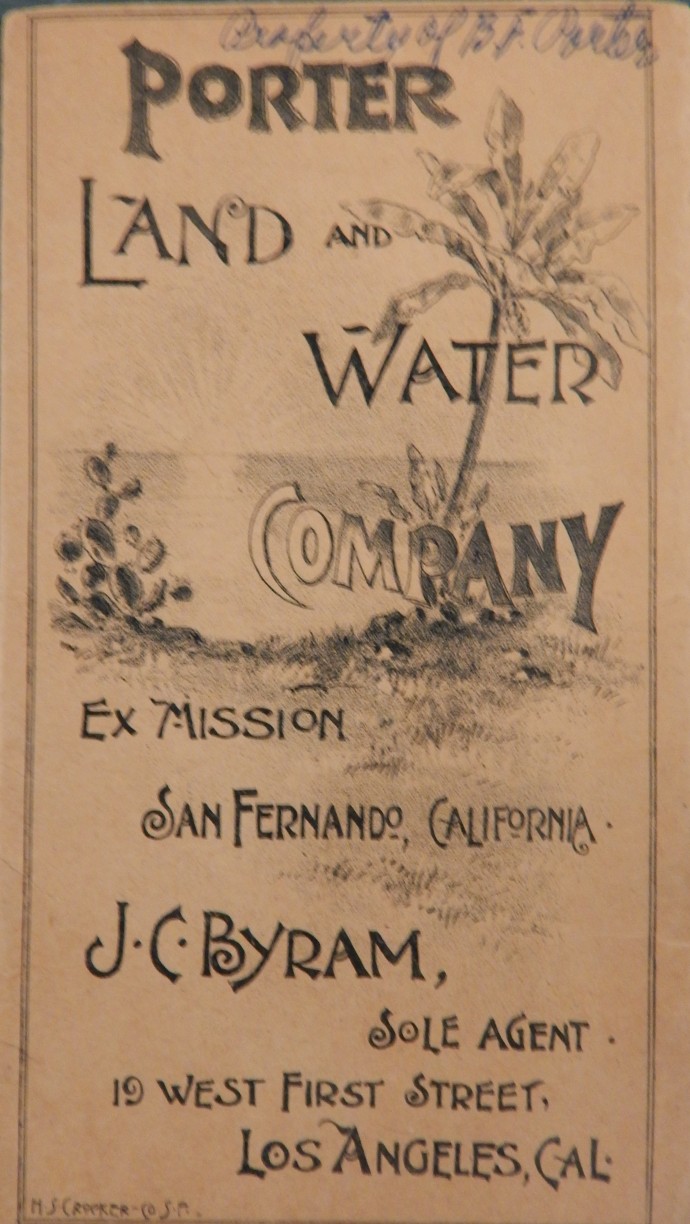 Porter Land and Water pamphlet